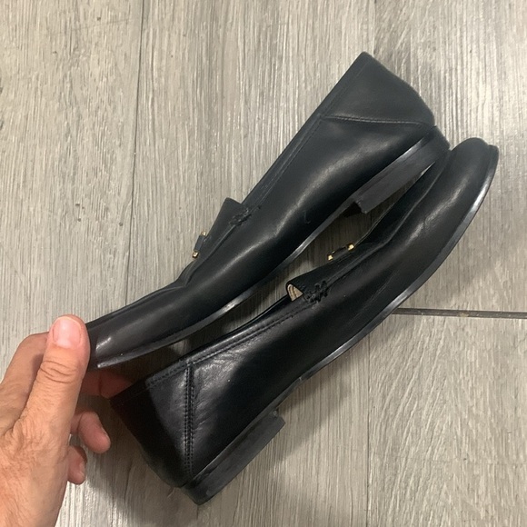 Sam Edelman LORAINE BIT LOAFER Black Leather Gold Metal Detail size 7.5 - Picture 6 of 9